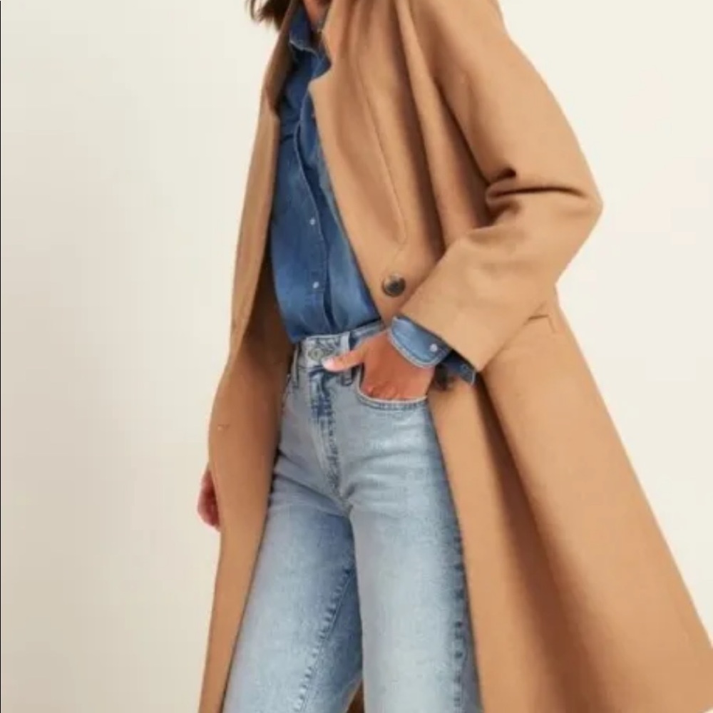 Old navy EUC xs camel car coat topcoat